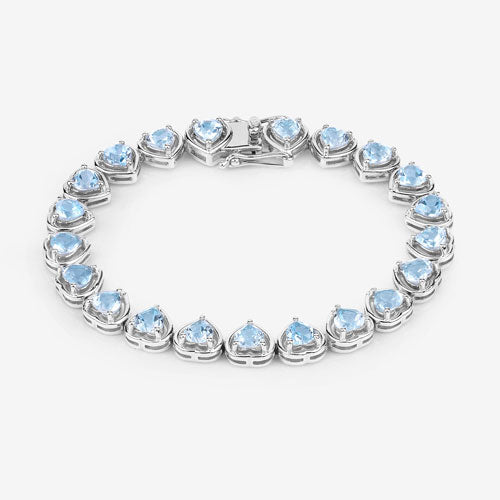 10.50 Carat Genuine Blue Topaz .925 Sterling Silver Bracelet on sale at MyriadMart