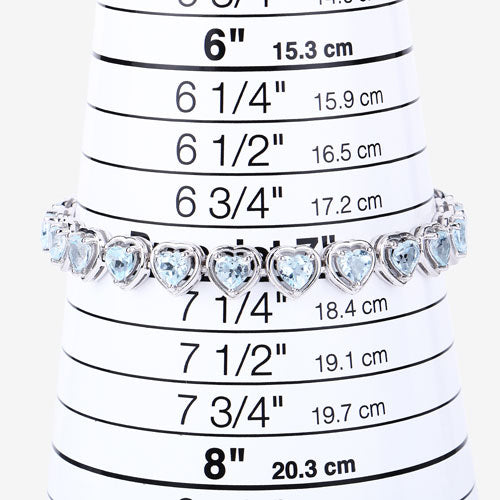 10.50 Carat Genuine Blue Topaz .925 Sterling Silver Bracelet on sale at MyriadMart