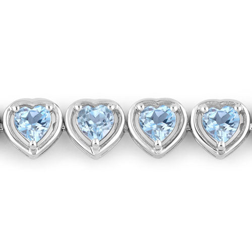 10.50 Carat Genuine Blue Topaz .925 Sterling Silver Bracelet on sale at MyriadMart