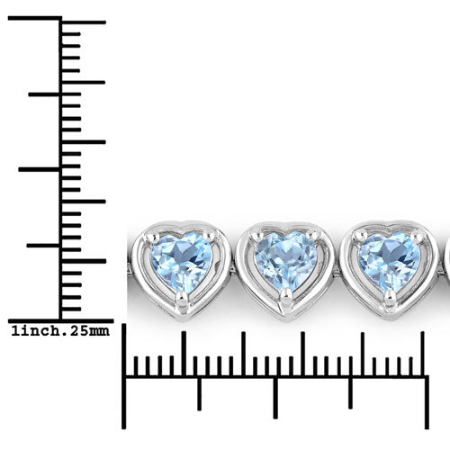 10.50 Carat Genuine Blue Topaz .925 Sterling Silver Bracelet on sale at MyriadMart