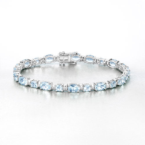 10.06 Carat Genuine Aquamarine .925 Sterling Silver Bracelet on sale at MyriadMart