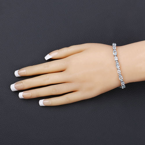 10.06 Carat Genuine Aquamarine .925 Sterling Silver Bracelet on sale at MyriadMart