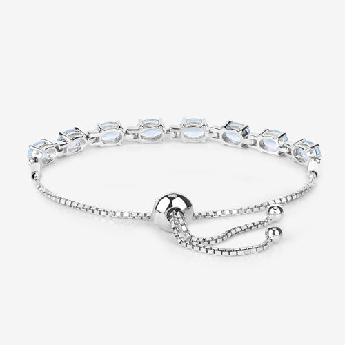 7.60 Carat Genuine Blue Topaz .925 Sterling Silver Bracelet on sale at MyriadMart