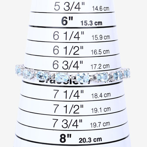 7.60 Carat Genuine Blue Topaz .925 Sterling Silver Bracelet on sale at MyriadMart