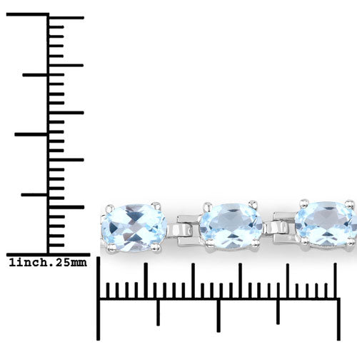 7.60 Carat Genuine Blue Topaz .925 Sterling Silver Bracelet on sale at MyriadMart