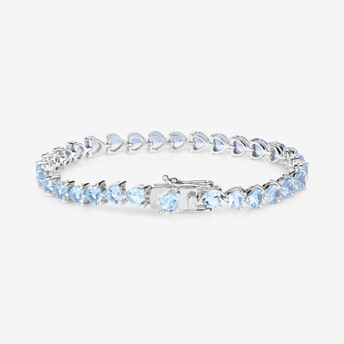 15.50 Carat Genuine Blue Topaz .925 Sterling Silver Bracelet on sale at MyriadMart