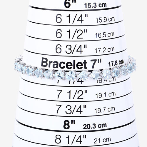 15.50 Carat Genuine Blue Topaz .925 Sterling Silver Bracelet on sale at MyriadMart