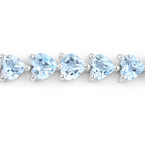 15.50 Carat Genuine Blue Topaz .925 Sterling Silver Bracelet on sale at MyriadMart