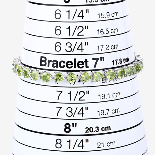 13.64 Carat Genuine Peridot .925 Sterling Silver Bracelet on sale at MyriadMart