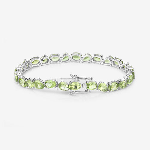 21.37 Carat Genuine Peridot .925 Sterling Silver Bracelet on sale at MyriadMart