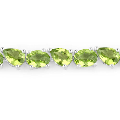 21.37 Carat Genuine Peridot .925 Sterling Silver Bracelet on sale at MyriadMart