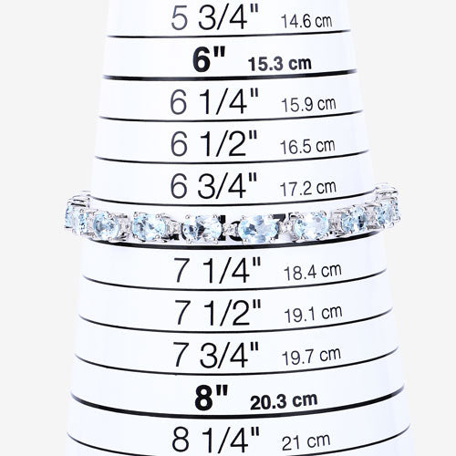 12.83 Carat Genuine Blue Topaz and White Topaz .925 Sterling Silver Bracelet on sale at MyriadMart