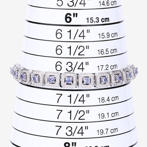 1.10 Carat Genuine Tanzanite .925 Sterling Silver Bracelet on sale at MyriadMart