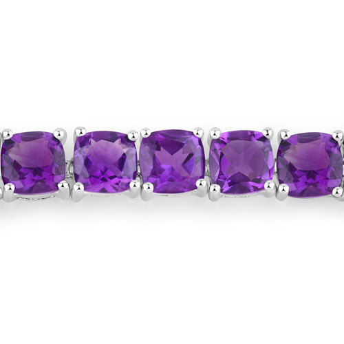 6.05 Carat Genuine Amethyst .925 Sterling Silver Bracelet on sale at MyriadMart