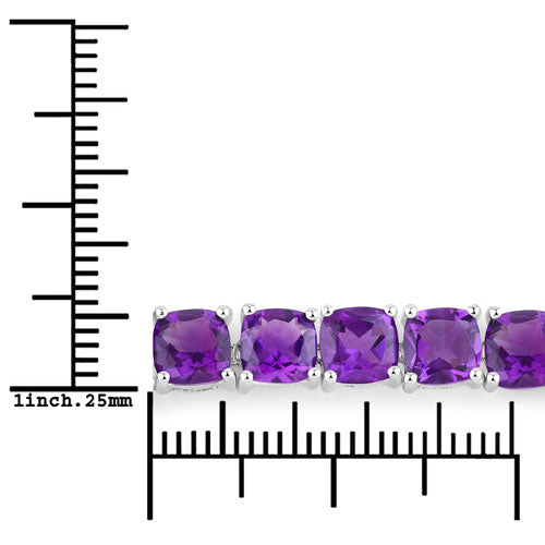 6.05 Carat Genuine Amethyst .925 Sterling Silver Bracelet on sale at MyriadMart