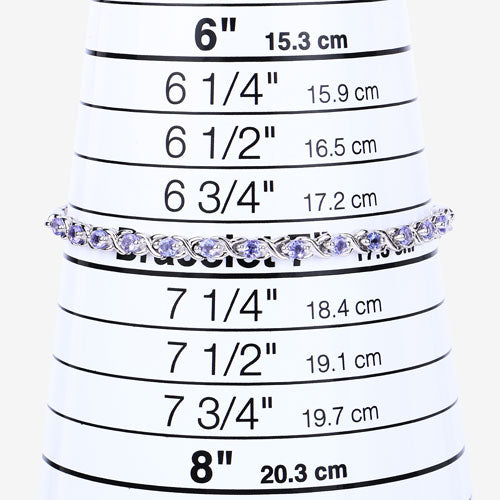 0.91 Carat Genuine Tanzanite .925 Sterling Silver Bracelet on sale at MyriadMart