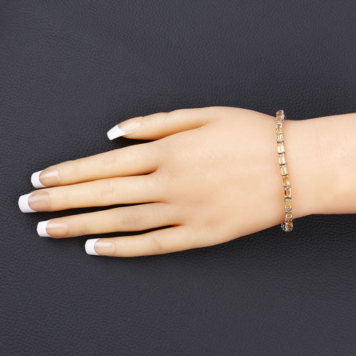 12.80 Carat Genuine Citrine .925 Sterling Silver Bracelet on sale at MyriadMart