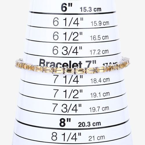 12.80 Carat Genuine Citrine .925 Sterling Silver Bracelet on sale at MyriadMart