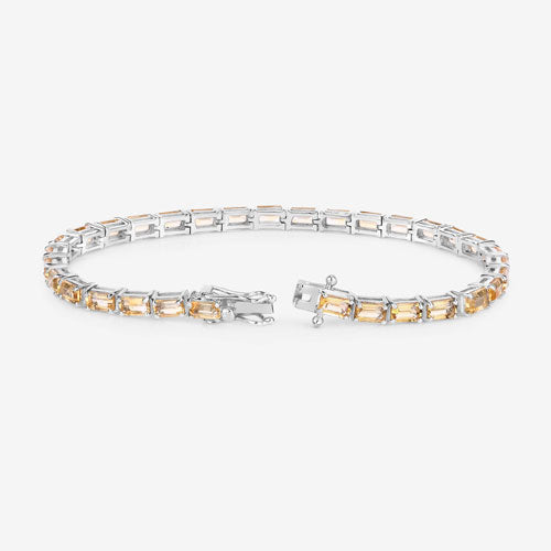 12.80 Carat Genuine Citrine .925 Sterling Silver Bracelet on sale at MyriadMart