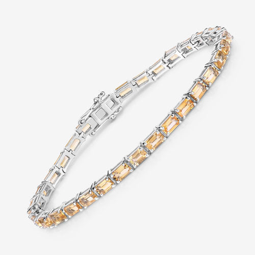 12.80 Carat Genuine Citrine .925 Sterling Silver Bracelet on sale at MyriadMart