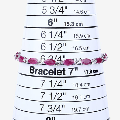 8.00 Carat Genuine Ruby 10K White Gold Bracelet on sale at MyriadMart