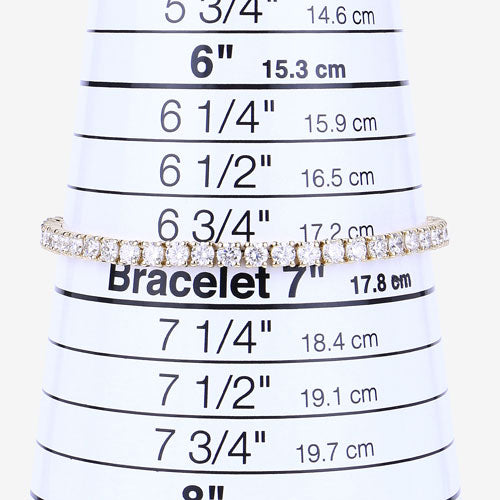7.00 Carat Lab Grown Diamond 14K Yellow Gold Bracelet on sale at MyriadMart