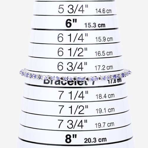 3.78 Carat Genuine Tanzanite .925 Sterling Silver Bracelet on sale at MyriadMart