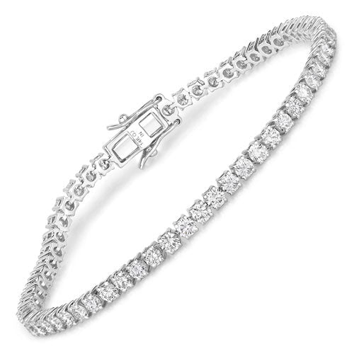5.10 Carat Lab Grown Diamond 14K White Gold Bracelet on sale at MyriadMart