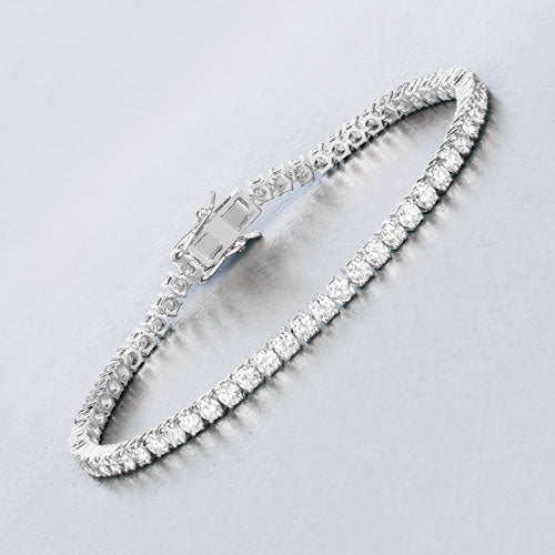 5.10 Carat Lab Grown Diamond 14K White Gold Bracelet on sale at MyriadMart