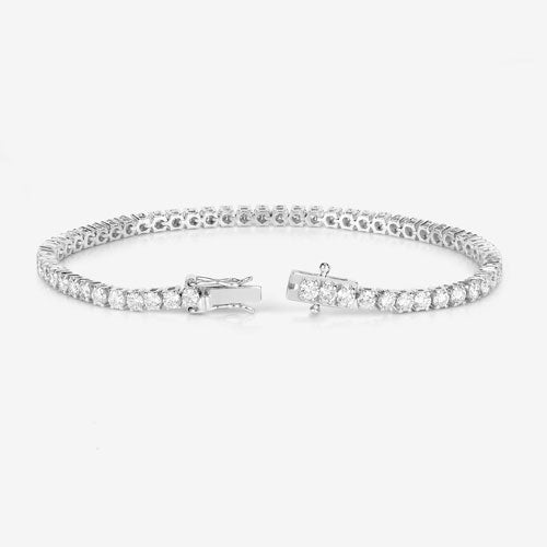 5.10 Carat Lab Grown Diamond 14K White Gold Bracelet on sale at MyriadMart