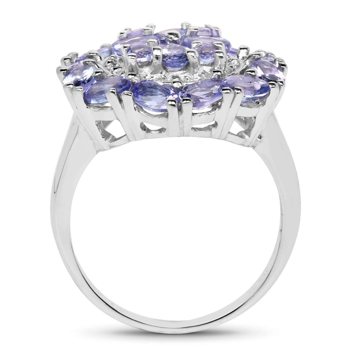 2.92 Carat Genuine Tanzanite .925 Sterling Silver Ring on sale at MyriadMart