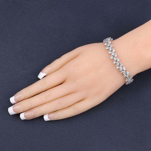 14.11 Carat Genuine Aquamarine .925 Sterling Silver Bracelet on sale at MyriadMart
