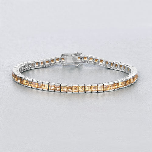 8.25 Carat Genuine Citrine .925 Sterling Silver Bracelet on sale at MyriadMart