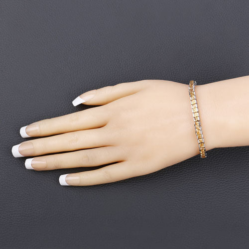 8.25 Carat Genuine Citrine .925 Sterling Silver Bracelet on sale at MyriadMart