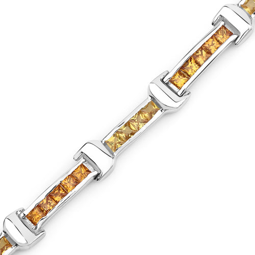 6.48 Carat Genuine Multi Sapphire .925 Sterling Silver Bracelet on sale at MyriadMart
