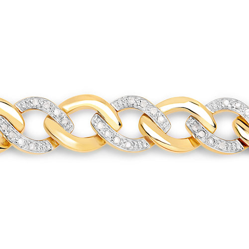 0.70 Carat Genuine White Diamond .925 Sterling Silver Bracelet on sale at MyriadMart