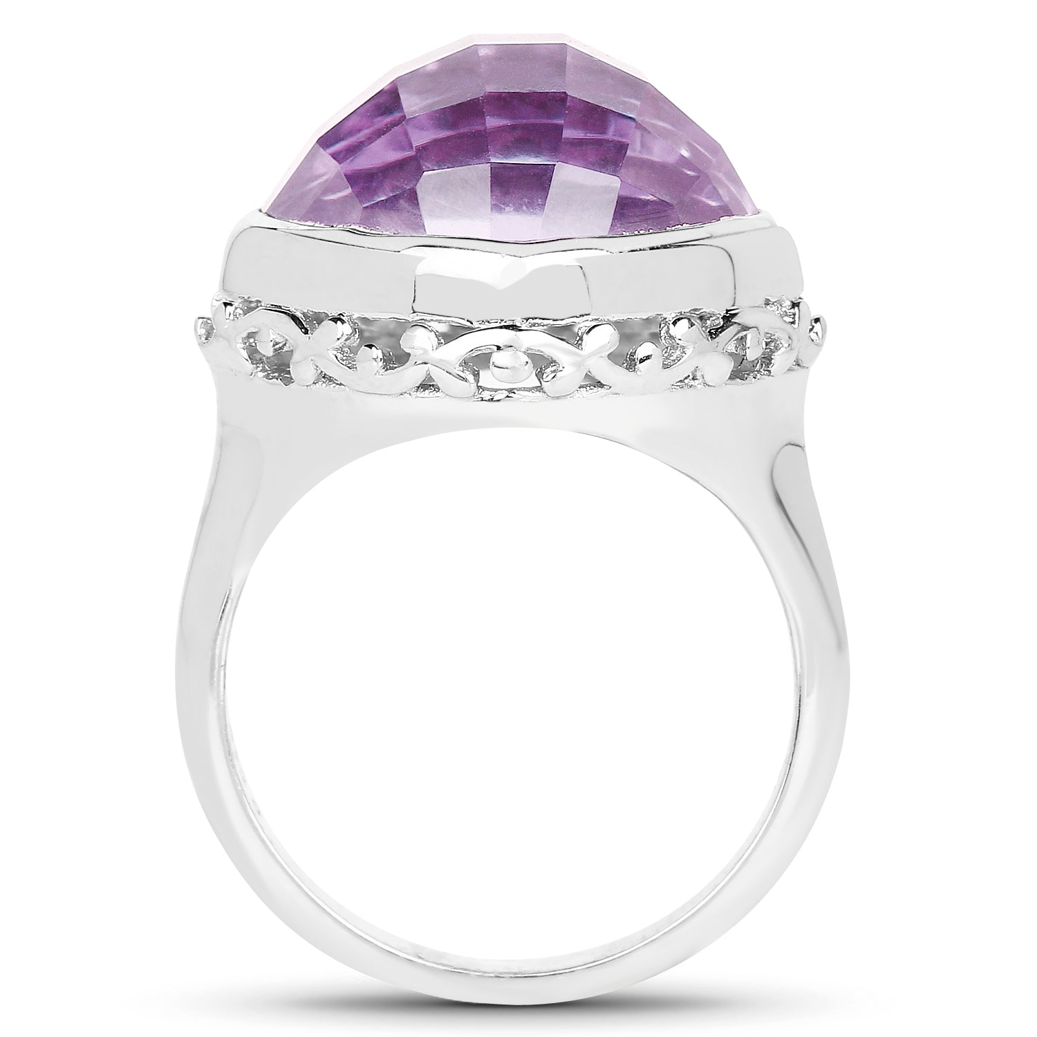 8.40 Carat Genuine Amethyst .925 Sterling Silver Ring on sale at MyriadMart