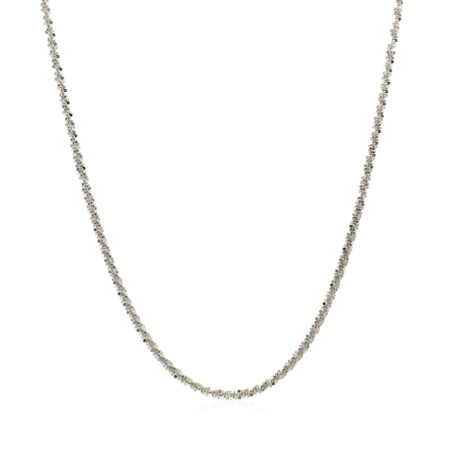 14k White Gold Sparkle Chain 1.5mm on sale at MyriadMart