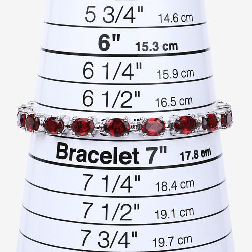 15.30 Carat Genuine Garnet .925 Sterling Silver Bracelet on sale at MyriadMart