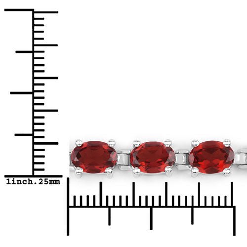 15.30 Carat Genuine Garnet .925 Sterling Silver Bracelet on sale at MyriadMart
