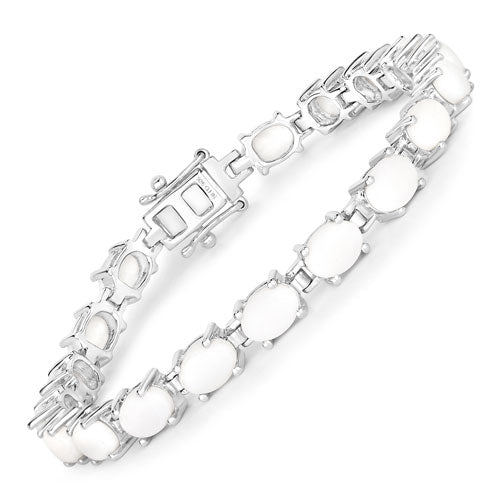 10.26 Carat Genuine Opal .925 Sterling Silver Bracelet on sale at MyriadMart