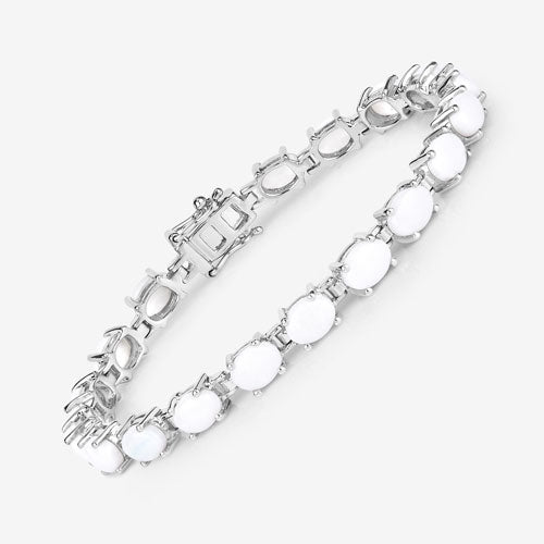 10.26 Carat Genuine Opal .925 Sterling Silver Bracelet on sale at MyriadMart