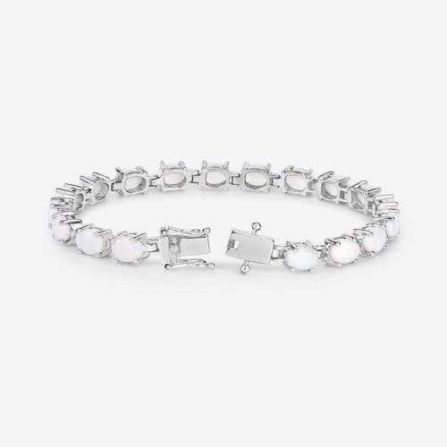 10.26 Carat Genuine Opal .925 Sterling Silver Bracelet on sale at MyriadMart