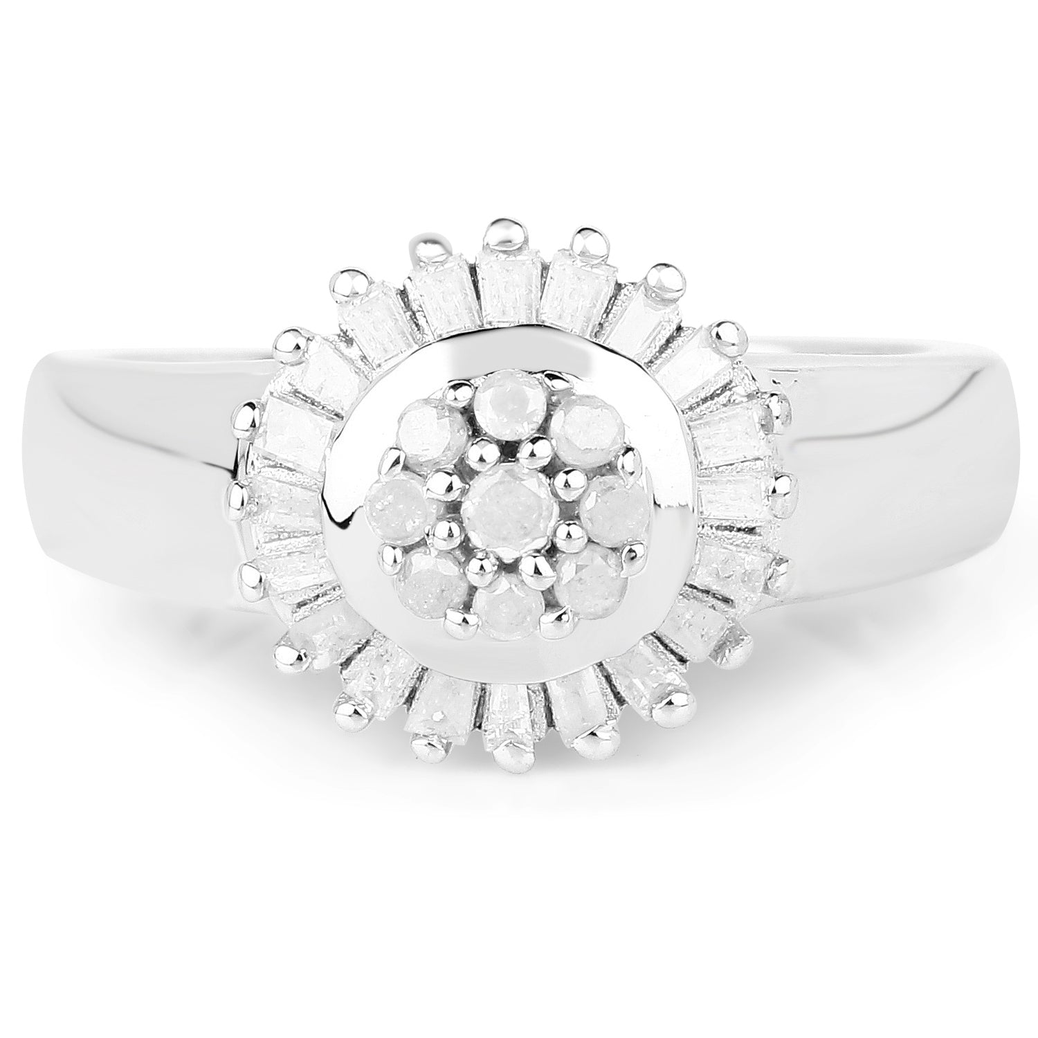 0.75 Carat Genuine White Diamond .925 Sterling Silver Ring on sale at MyriadMart