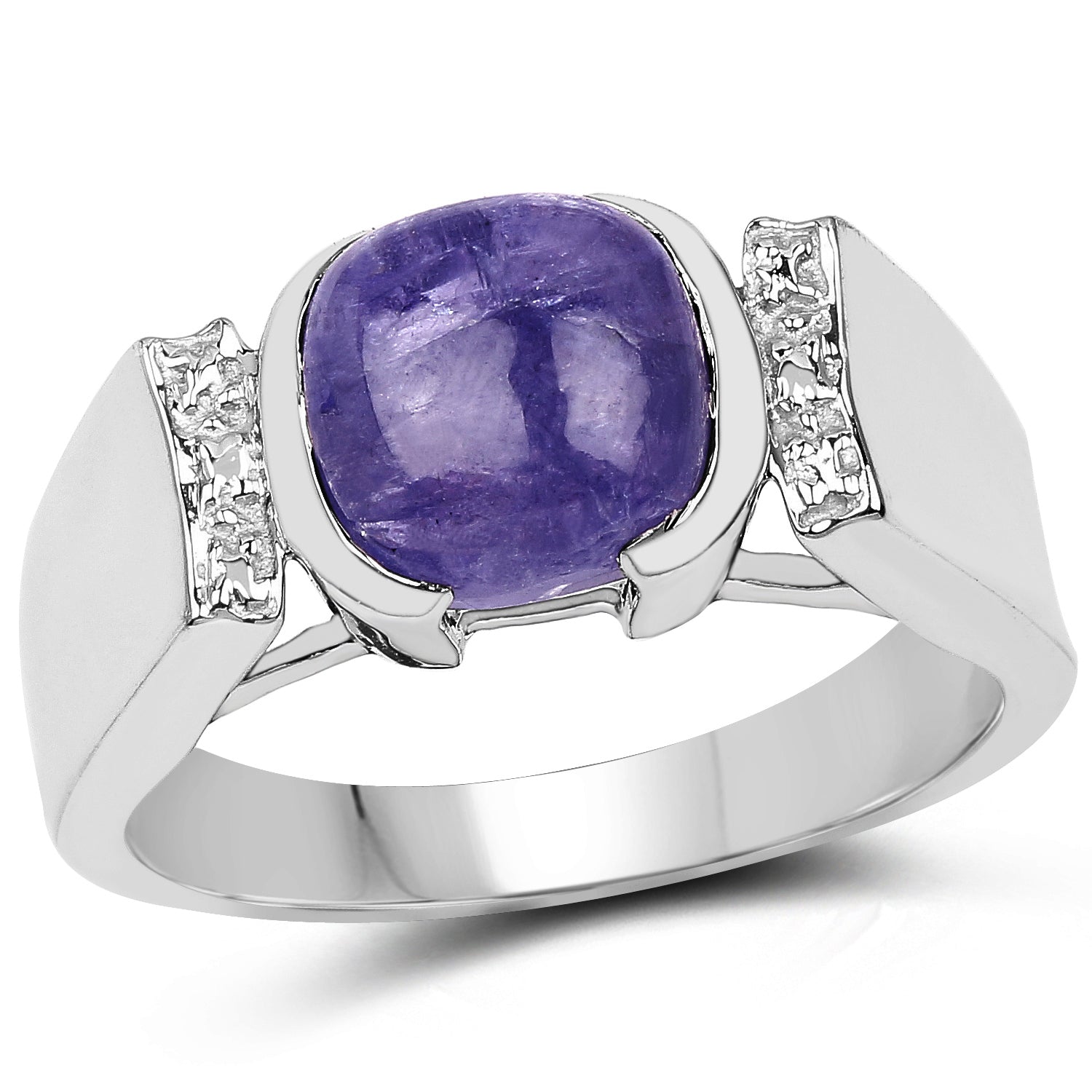 2.80 Carat Genuine Tanzanite .925 Sterling Silver Ring on sale at MyriadMart