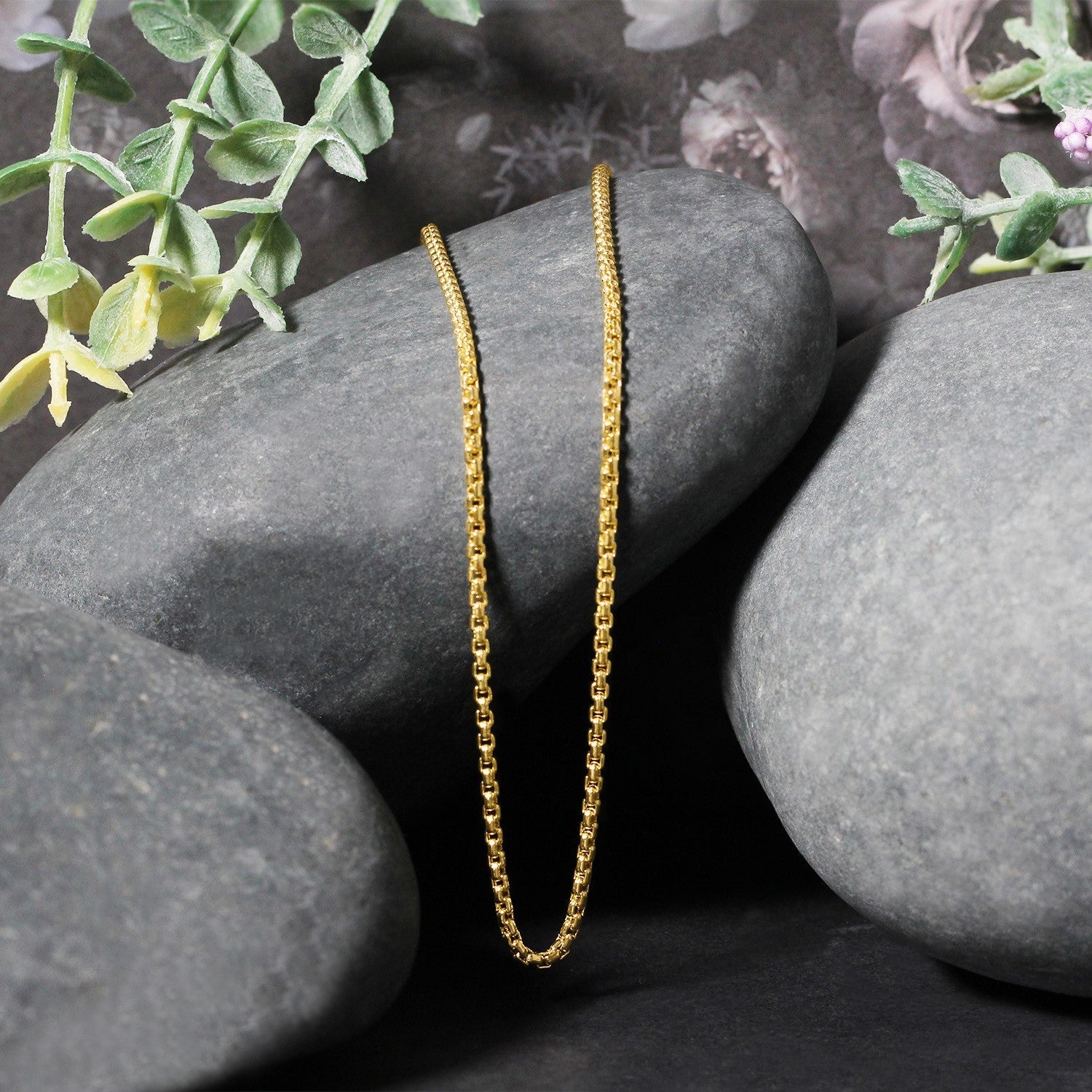14k Yellow Gold Round Box Chain 1.7mm on sale at MyriadMart