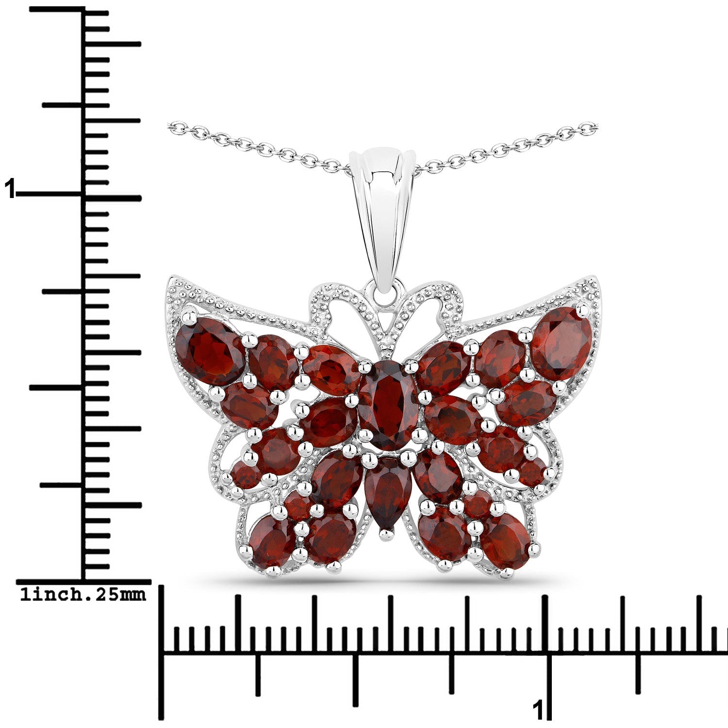 4.90 Carat Genuine Garnet .925 Sterling Silver Pendant on sale at MyriadMart