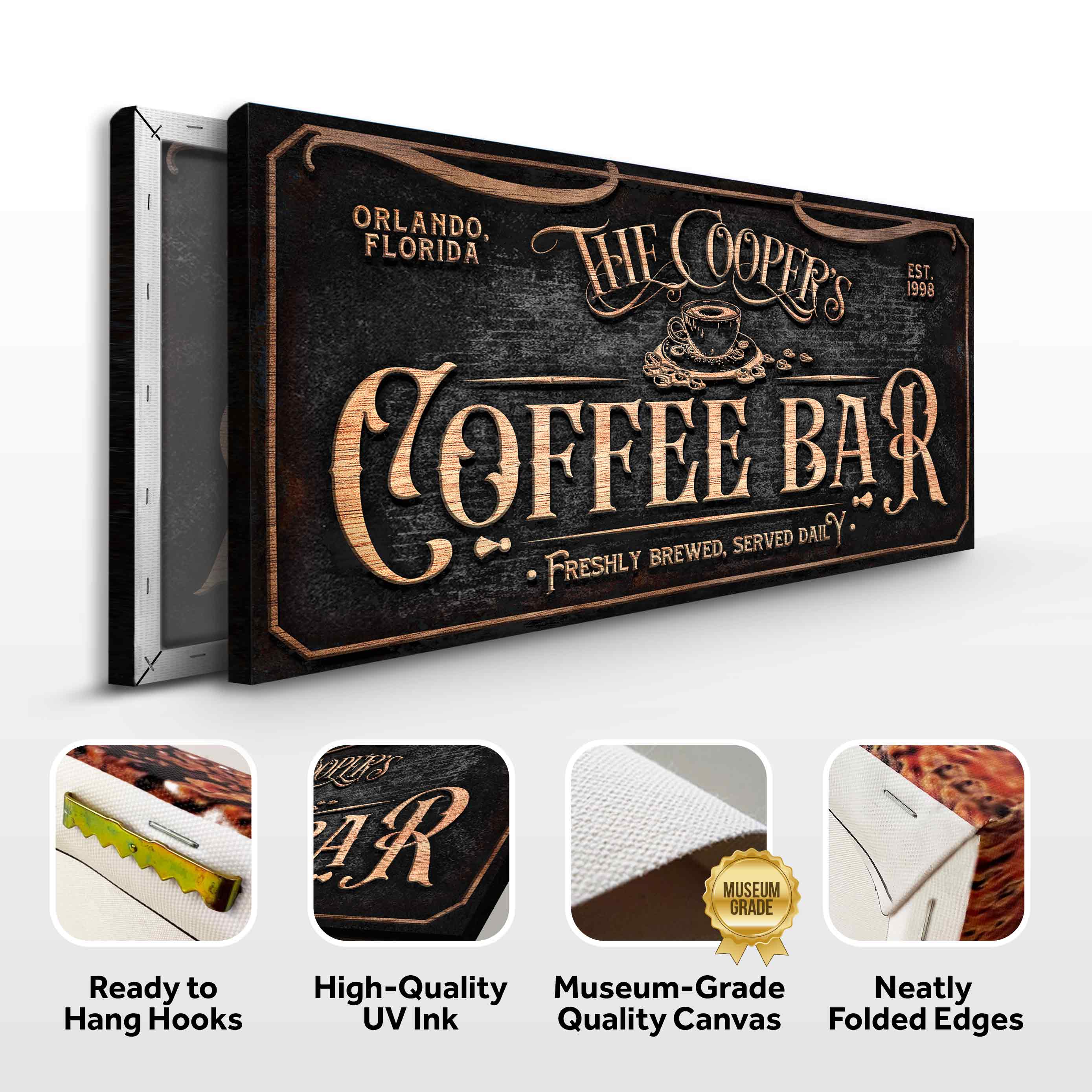 Personalized Coffee Bar Sign V on sale at MyriadMart