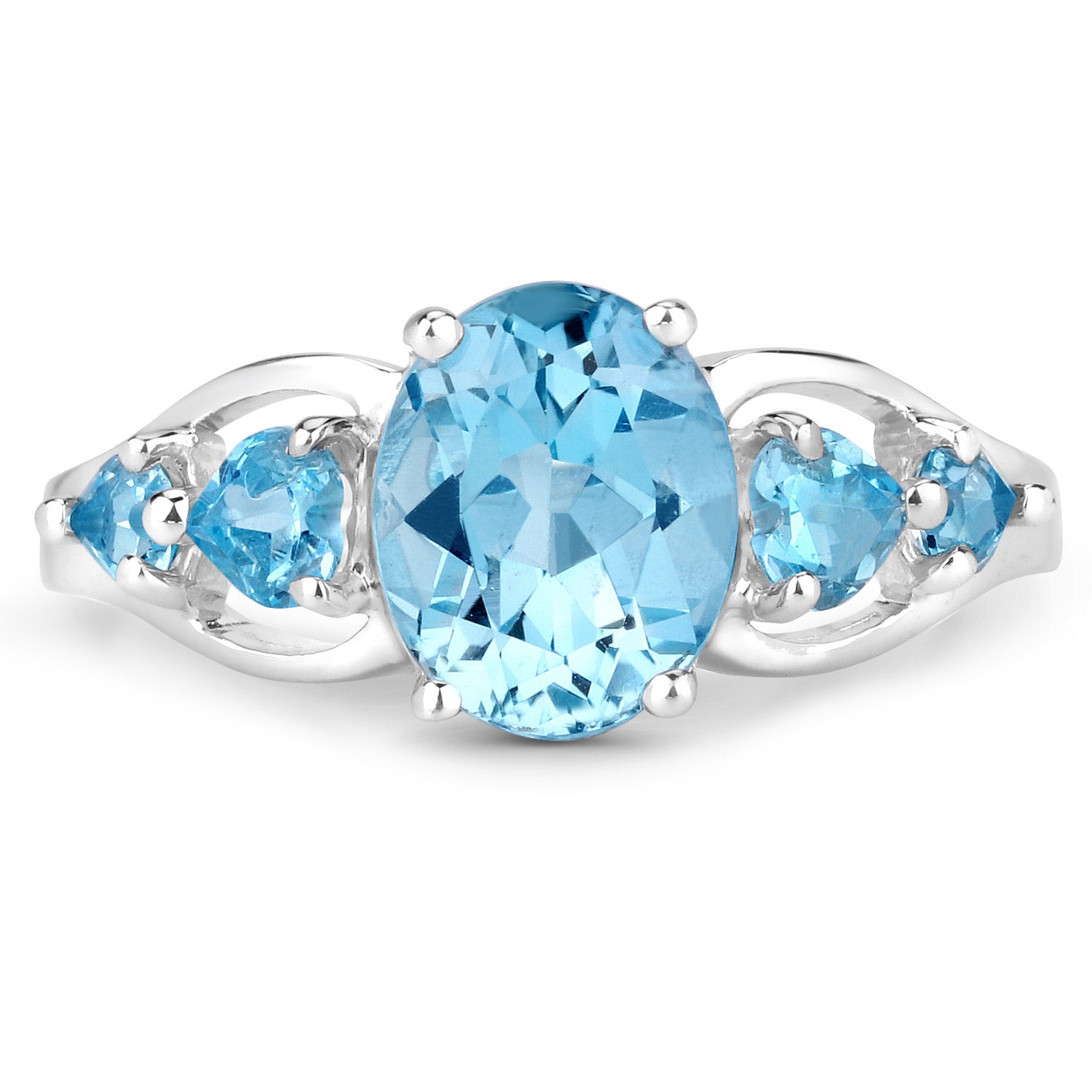 3.37 Carat Genuine Swiss Blue Topaz .925 Sterling Silver Ring on sale at MyriadMart
