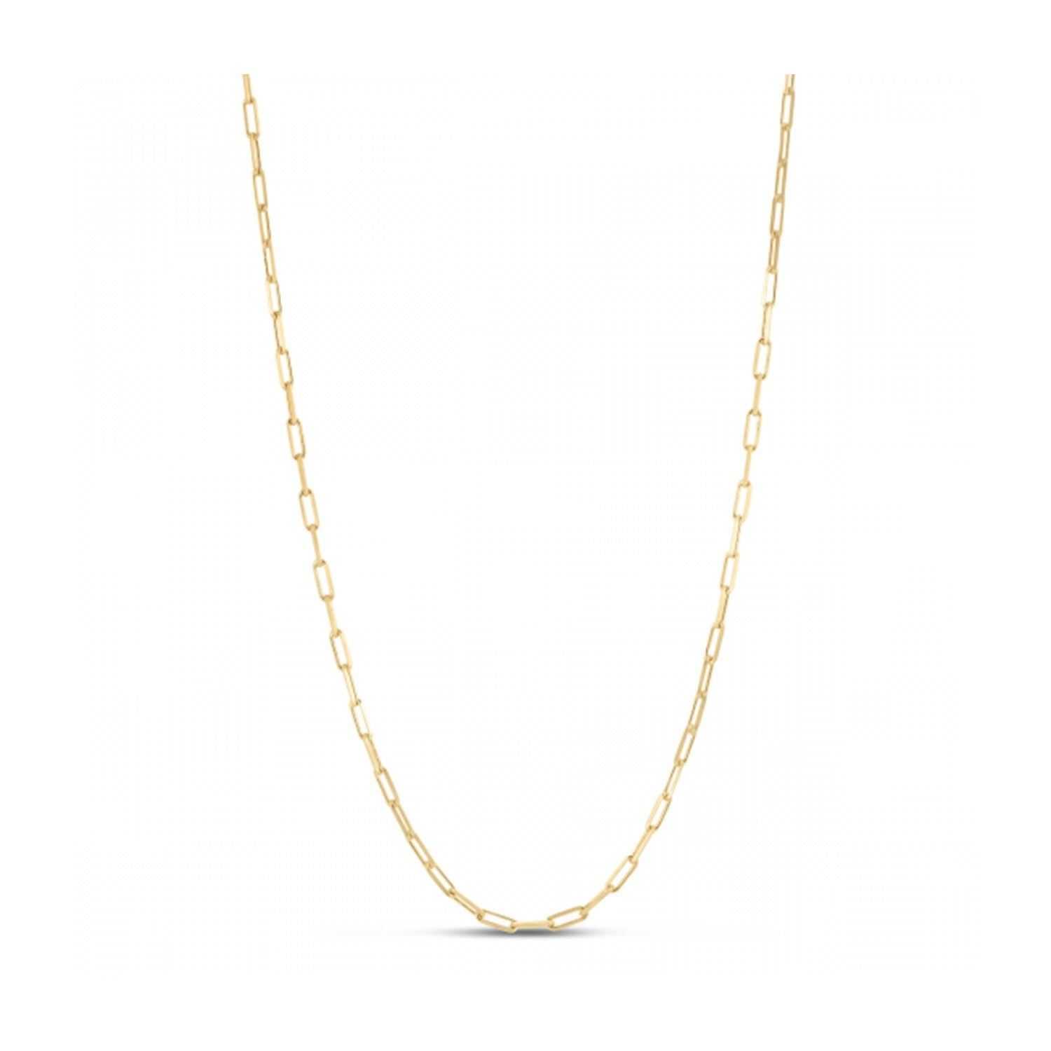 Sterling Silver Gold Plated Paperclip Chain 2.50 mm on sale at MyriadMart